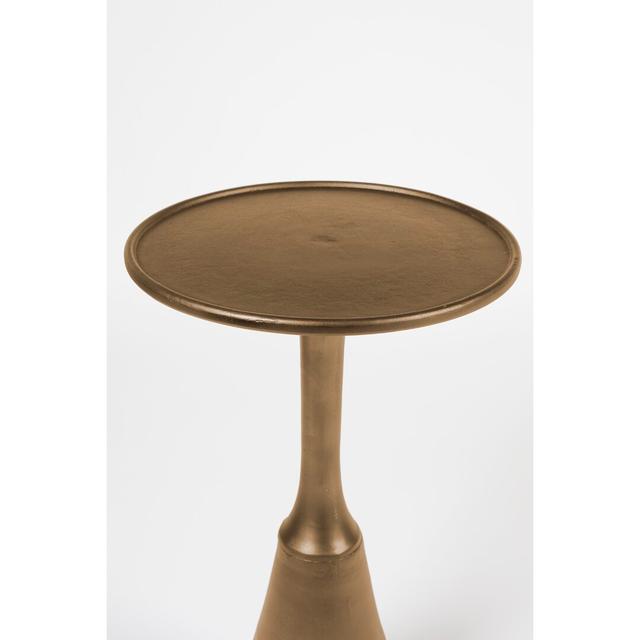 Alfordsville Tray Top Pedestal Side Table Wade Logan Colour: Antique Brass on Productcaster.