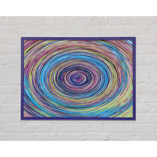 Circular Colour Ripples Framed Print Ivy Bronx Size: 42cm H x 59.7cm W x 2cm D on Productcaster.