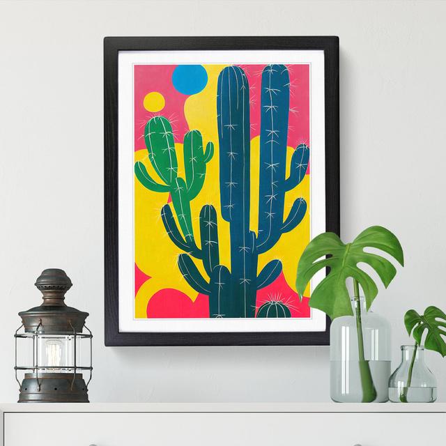 FRM-V0523-347X Cactus Cacti Pop Vol.2 - Single Picture Frame Print Natur Pur Size: 46cm H x 34cm W x 2cm D, Format: Walnut Framed on Productcaster.