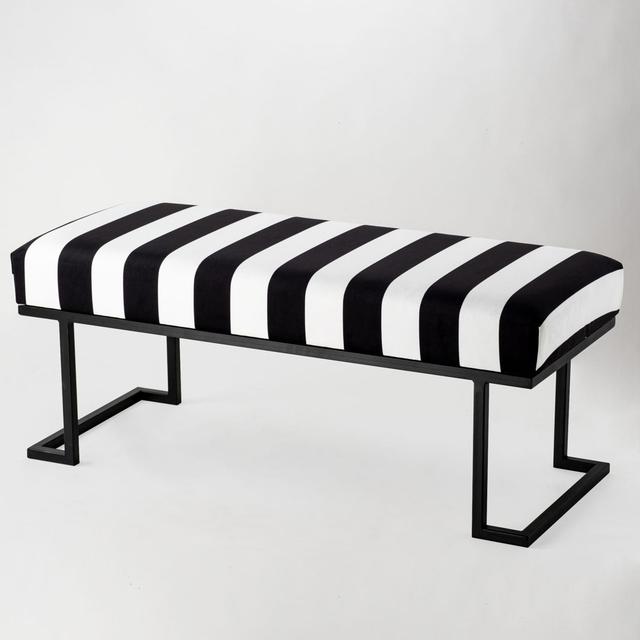 Elizzabeth Industrial Upholstered Bench Ebern Designs Size: H45 x W100 x D35cm on Productcaster.