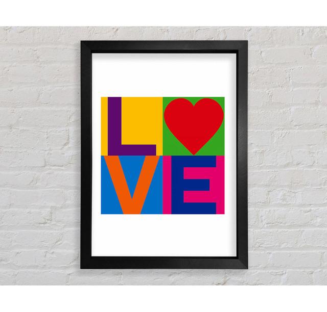 Love Colours - Print Bright Star Size: 59.7cm H x 42cm W x 3.4cm D on Productcaster.