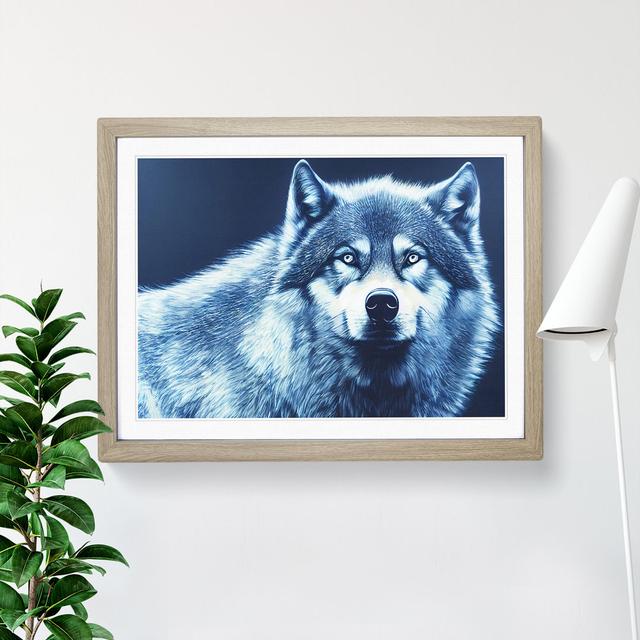 XH1022-10277X Wolf Portrait Vol.7 - Single Picture Frame Print Alpen Home Frame Colour: Oak , Size: 46cm H x 64cm W on Productcaster.