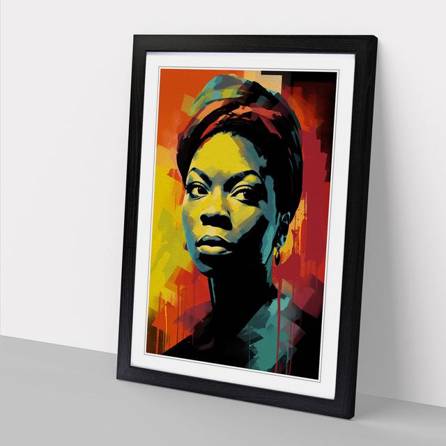 Nina Simone Neo-Plasticism - Single Picture Frame Art Prints on Wood Marlow Home Co. Frame Colour: Black , Size: 64cm H x 46cm W x 2cm D on Productcaster.