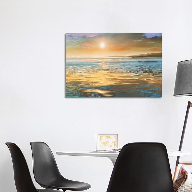 Evening Calm by Mike Calascibetta Beachcrest Home Size: 66.04cm H x 101.6cm W x 3.81cm D, Format: Wrapped Canvas on Productcaster.