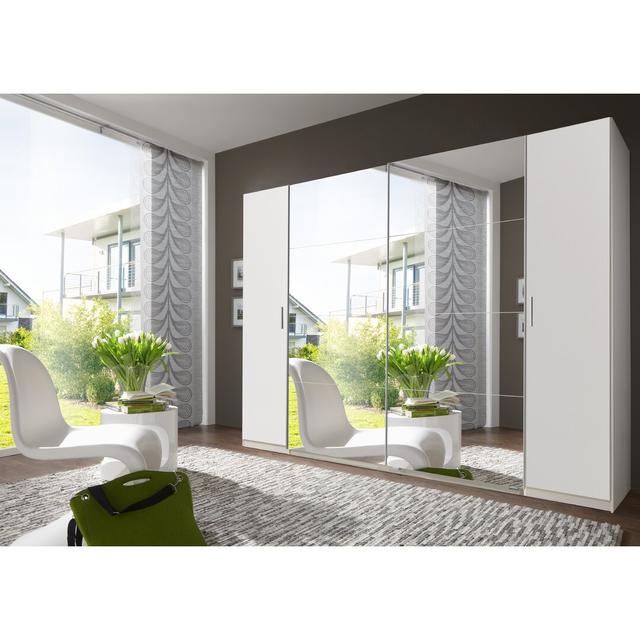 Lviv 2 Hinged Doors And 2 Sliding Doors Ebern Designs Size: 82.68" H x 124.41" W x 25.2" D on Productcaster.