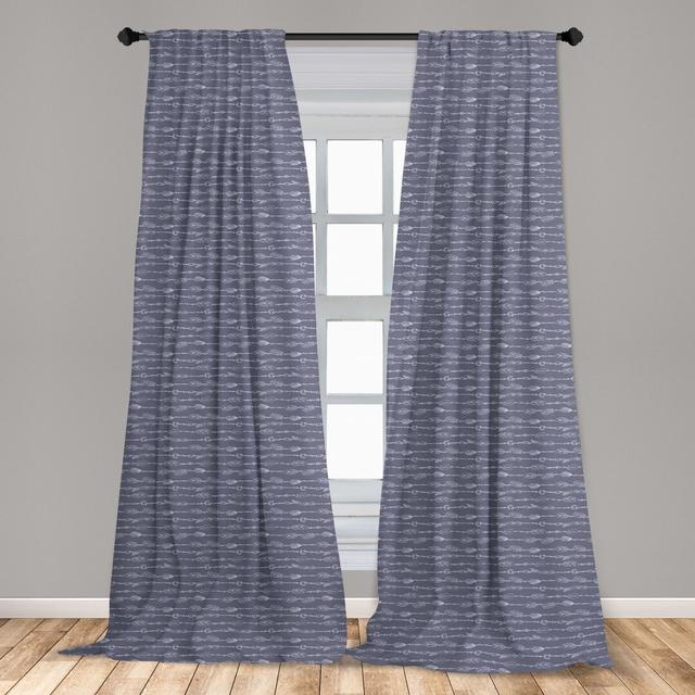 Gardinen-Set Broerine mit Stangendurchzug, halbtransparent (Set of 2) East Urban Home Vorhanggröße: 75 cm B x 245 cm L on Productcaster.