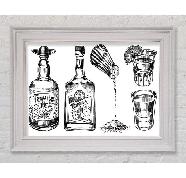 Get the Tequilas In ClassicLiving Size: 59.7cm H x 84.1cm W x 8cm D, Format: White Framed Paper on Productcaster.