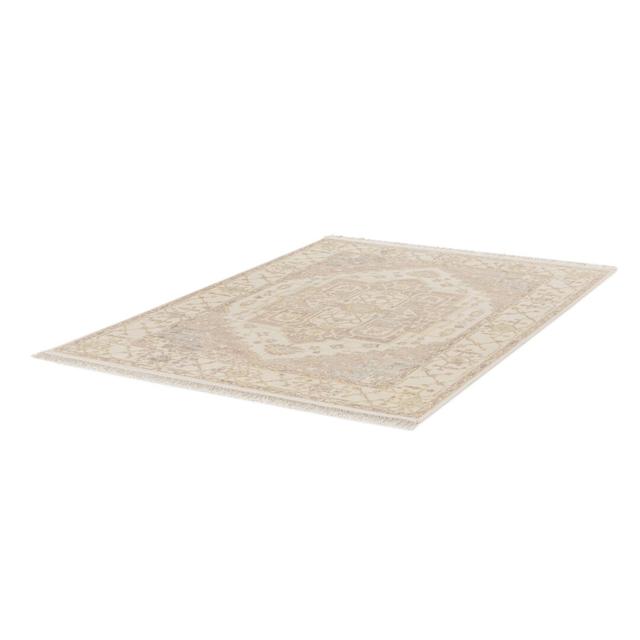 Denton Oriental Machine Woven Beige Area Rug Lily Manor Rug Size: Rectangle 80 x 150cm on Productcaster.