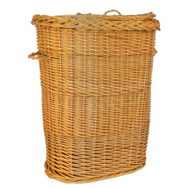 Oval Wicker/Rattan Basket August Grove Size: 60 cm H x 58 cm W x 39 cm D on Productcaster.