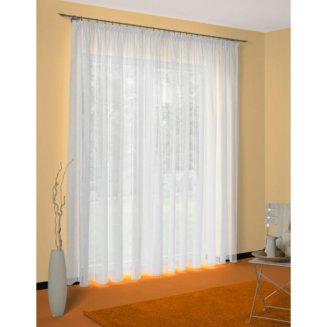 Gardine Hagerman mit Kräuselband, halbtransparent Brayden Studio Panel-Größe: 450 cm B x 145 cm T on Productcaster.