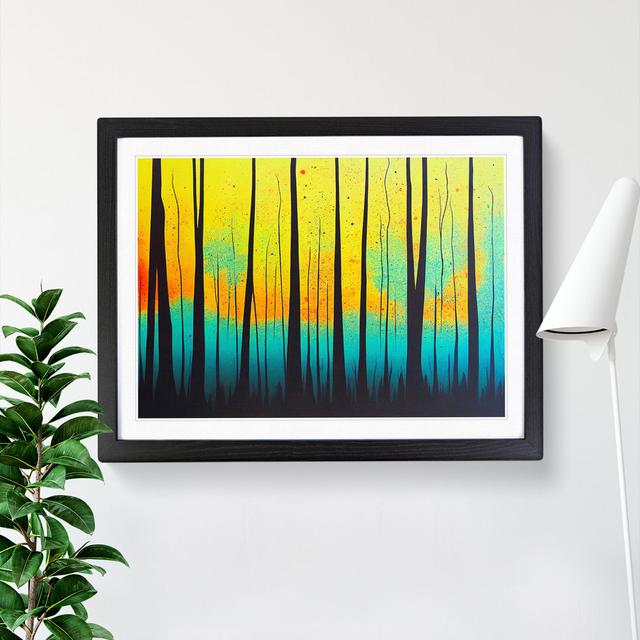 Spring Forest Paint Splash Vol.2 Abstract - Picture Frame Graphic Art Alpen Home Size: 34cm H x 46cm W x 2cm D, Format: Black Framed on Productcaster.