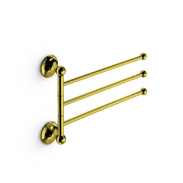 Elsa 34cm Jointed Wall Mounted Towel Rail Belfry Bathroom Finish: Gold on Productcaster.