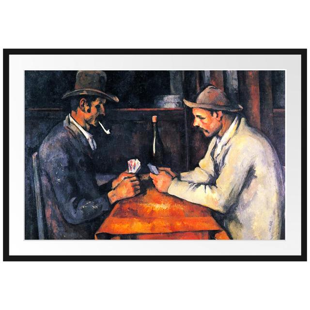 Gerahmter Kunstdruck The Card Players von Paul Cezanne Rosalind Wheeler Maße: 70 cm H x 100 cm B x 2,5 cm T on Productcaster.