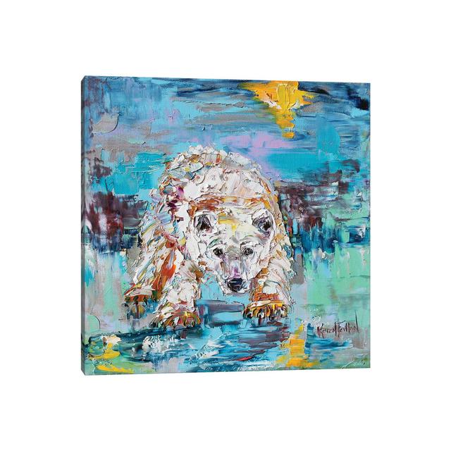 Polar Bear by Karen Tarlton - Wrapped Canvas Painting ClassicLiving Size: 30.48cm H x 30.48cm W x 1.905cm D on Productcaster.