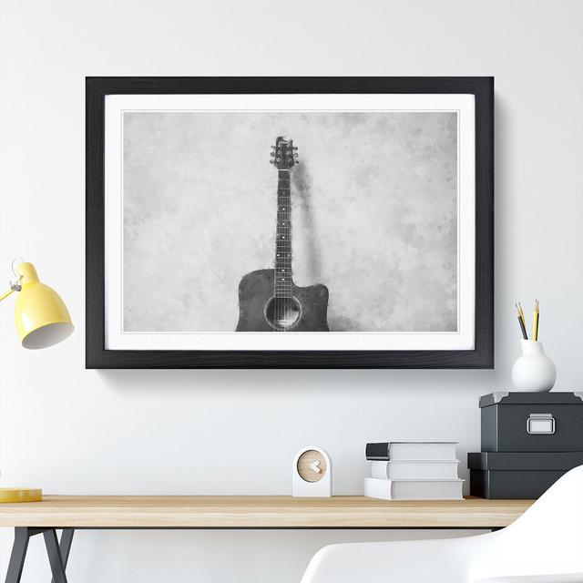 Acoustic Guitar Vol.2 - Picture Frame Graphic Art East Urban Home Size: 48cm H x 65cm W x 2cm D, Frame Option: Black Framed on Productcaster.