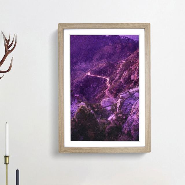 Road to Mount Lemmon in Arizona - Picture Frame Painting Print East Urban Home Frame Option: Oak Framed, Size: 65cm H x 48cm W x 2cm D on Productcaster.