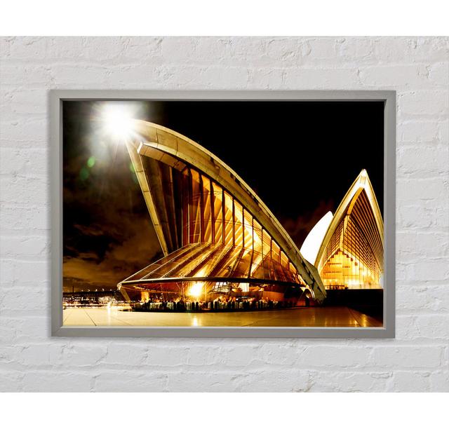 Opera House Golden Glow by Sydney - Print Ebern Designs Size: 59.7cm H x 84.1cm W x 3.3cm D on Productcaster.