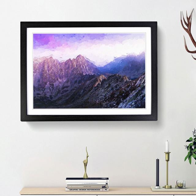 Mountains in Slovakia in Abstract - Picture Frame Graphic Art Print East Urban Home Frame Option: Black Framed, Size: 48cm H x 65cm W x 2cm D on Productcaster.