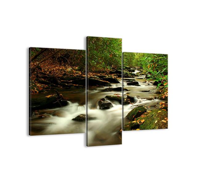 Like Liquid Silver - 3 Piece Unframed Photograph Print Set on Canvas Union Rustic Size: 80cm H x 95cm W on Productcaster.