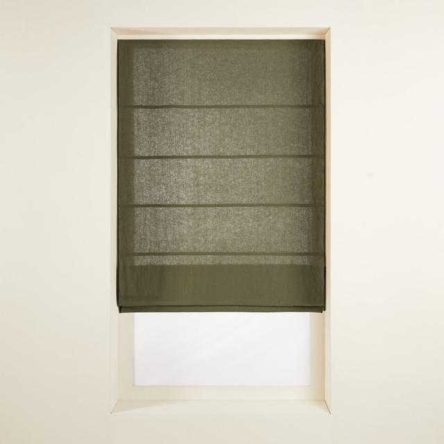 Carlina Semi-Sheer Roman Blind Madura Finish: Green, Size: 45 cm L x 20 cm W on Productcaster.