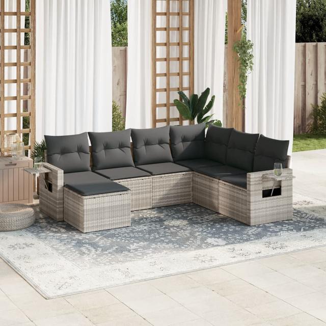 Gartensofa 62 cm DEvidaxl Farbe des Kissens: Dunkelgrau, Rahmenfarbe: Hellgrau on Productcaster.