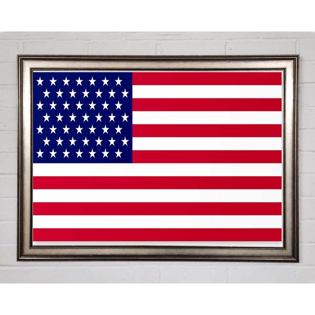 American Star Framed Print Brayden Studio Size: 29.7cm H x 42cm W x 1.5cm D, Format: Gunmetal Framed Paper on Productcaster.