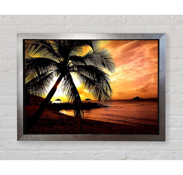 Beach Colours In Twilight Framed Print Bright Star Size: 42cm H x 59.7cm W on Productcaster.