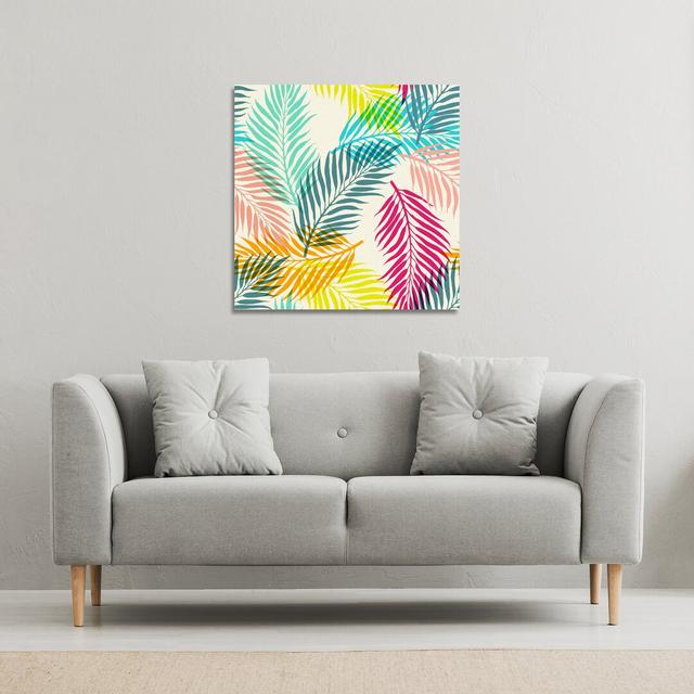 Multi Coloured Tropical Leaves Canvas Print Andrew Lee on Productcaster.