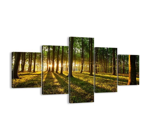 A Photo of All Springs - 5 Piece Unframed Photograph Print Set on Canvas Union Rustic Size: 70cm H x 125cm W x 1.8cm D on Productcaster.