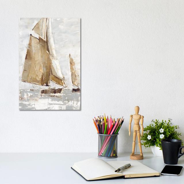 Golden Sails I by Ethan Harper - Wrapped Canvas Painting Breakwater Bay Size: 30.48cm H x 20.32cm W x 1.9cm D on Productcaster.