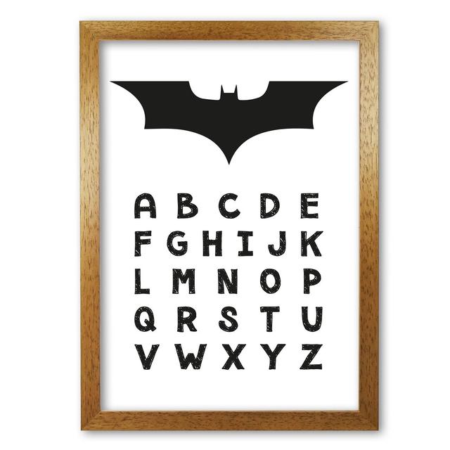 Batman Alphabet - Painting East Urban Home Format: Honey Oak Frame, Size: 30 cm H x 21 cm W x 5 cm D on Productcaster.