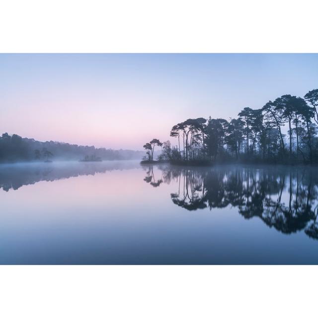 Sunrise Over A Lake - Wrapped Canvas Print Union Rustic Size: 61cm H x 91cm W x 3.8cm D on Productcaster.