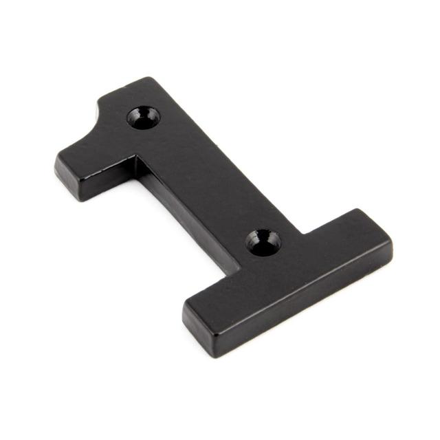 7.8Cm H Metal Surface Mount House Number From The Anvil Colour: Black, Number: 1 on Productcaster.