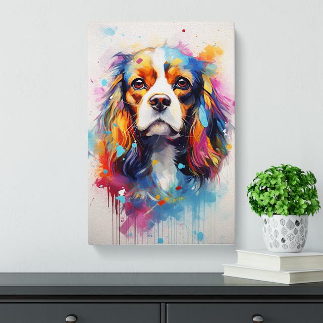 Cavalier King Charles Spaniel Futurism - No Frame Art Prints Marlow Home Co. Size: 60cm H x 40cm W x 3cm D on Productcaster.