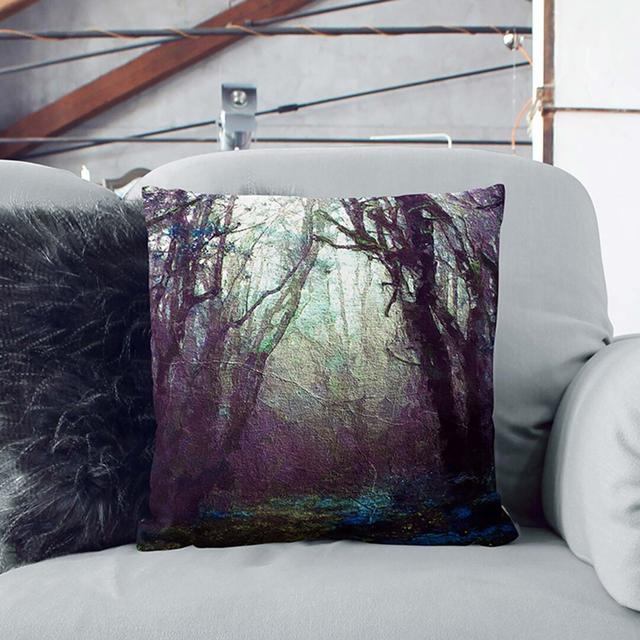 A Forest Arch in Abstract Cushion with Filling East Urban Home Size: 55 x 55 cm, Backing Colour: Black on Productcaster.