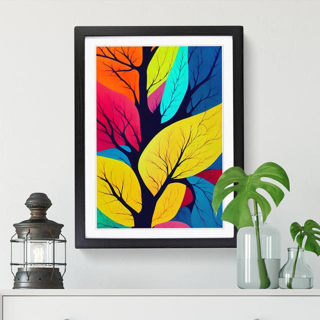 Tree Gouache - Print Marlow Home Co. Frame Option: Walnut, Size: 64cm H x 46cm W x 2cm D on Productcaster.