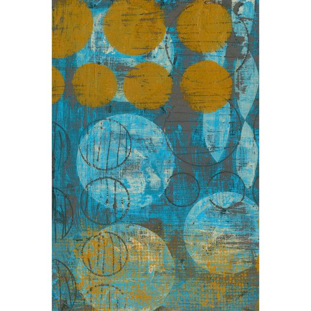 Textured Circles I by Jennifer Goldberger - Wrapped Canvas Art Prints Metro Lane Size: 46cm H x 30cm W on Productcaster.