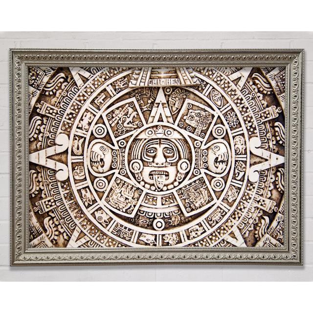 Mayan Sun 2 - Print Latitude Vive Format: Silver Framed Paper, Size: 42cm H x 59.7cm W x 3cm D on Productcaster.