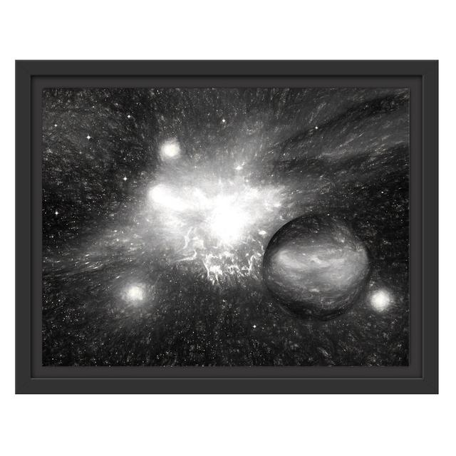 Gerahmtes Wandbild Sterne Galaxie East Urban Home Größe: 30 cm H x 38 cm B on Productcaster.