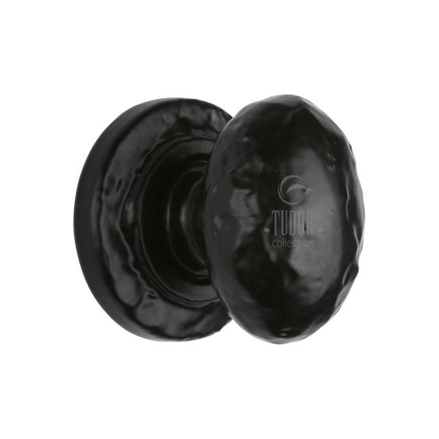 The Tudor Cabinet Knob Rustic Oval Design Heritage Brass Size: 3.81 cm H on Productcaster.