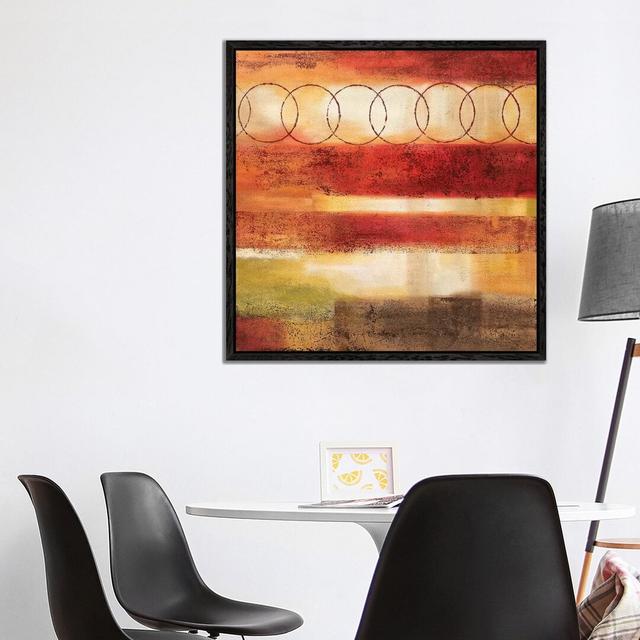 Analogous I by Nan - Painting on Canvas Ebern Designs Size: 93.98cm H x 93.98cm W x 3.81cm D, Format: Black Framed on Productcaster.