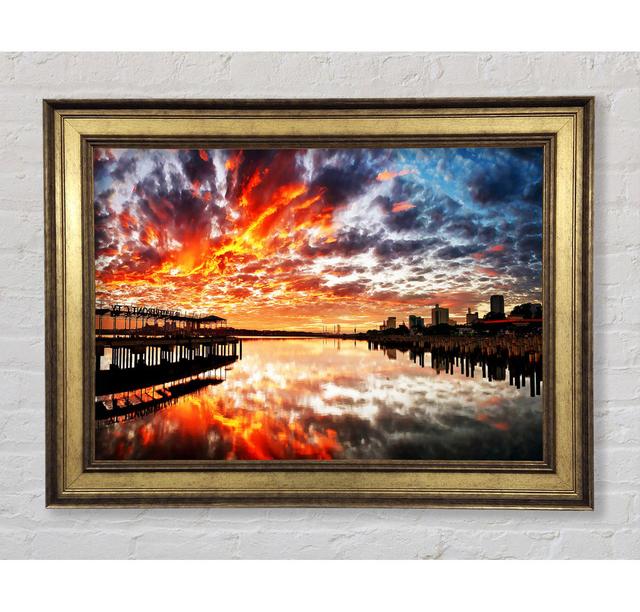 Feuer Himmel Ozean Reflexion - Druck Bright Star Größe: 42 cm H x 59,7 cm B x 8 cm T on Productcaster.