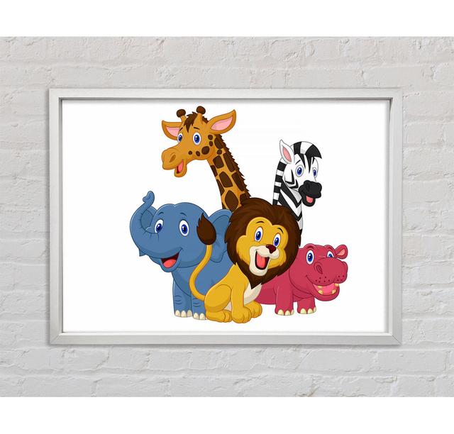 Jungle Friends 2 Framed Print Bright Star Size: 100cm H x 141.4cm W on Productcaster.