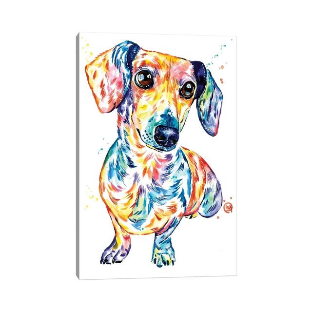 Dachshund by Lisa Whitehouse - Painting on Canvas 17 Stories Format: Wrapped Canvas, Size: 101.6cm H x 66.04cm W x 1.91cm D on Productcaster.