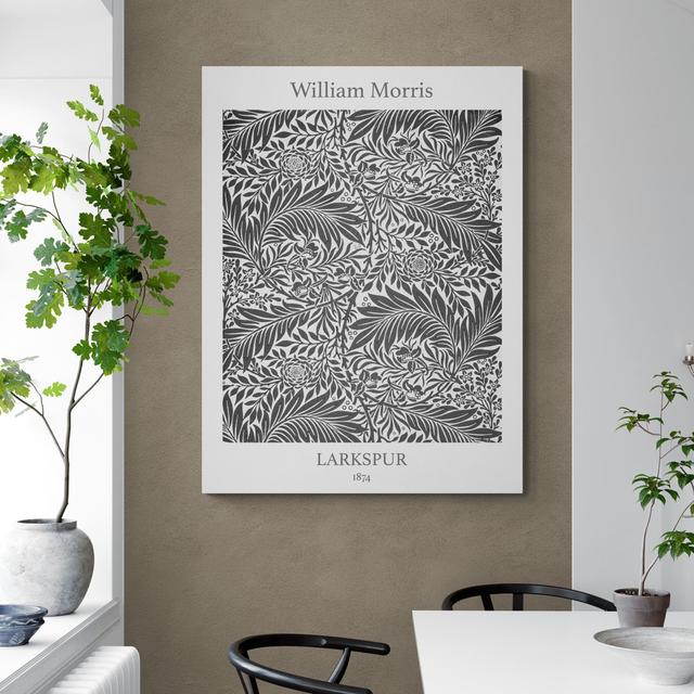 Larkspur Pattern By William Morris (1874) by William Morris - Closed Corner Frame Art Prints on Canvas ClassicLiving Size: 117cm H x 81cm W x 4cm D on Productcaster.