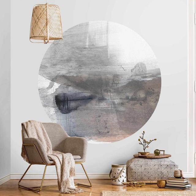 Delfina Matte Peel & Stick Mural Williston Forge Size: 75cm L x 75cm W on Productcaster.