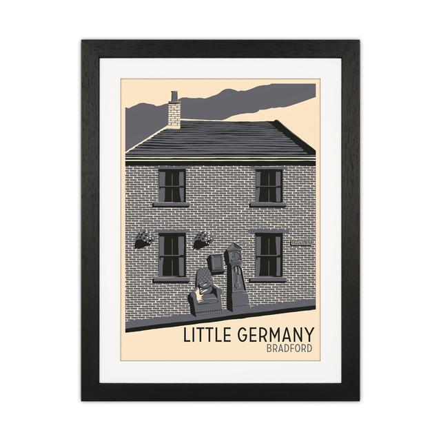 Little Germany, Bradford by Richard O'Neill - Graphic Art Corrigan Studio Format: Black Framed, Size: 53.5cm H x 43.5cm W x 3cm D on Productcaster.