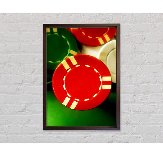 Poker Chips Framed Print Bright Star Size: 59.7cm H x 84.1cm W on Productcaster.