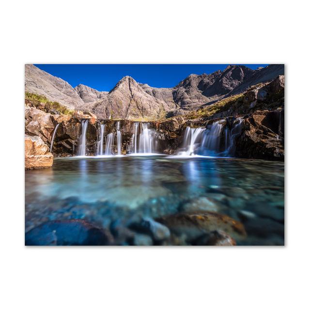 Waterfall in the Mountains - Wrapped Canvas Art Prints Union Rustic on Productcaster.