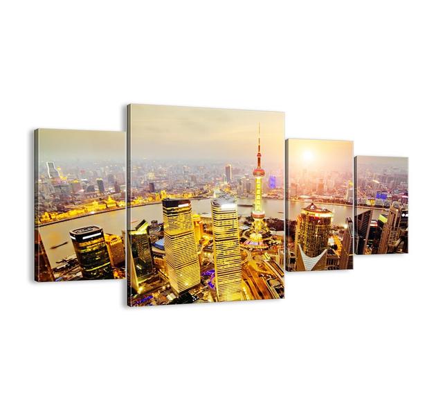 Asian Dream - 4 Piece Unframed Photograph Print Set on Canvas Brayden Studio Size: 90cm H x 160cm W x 1.8cm D on Productcaster.